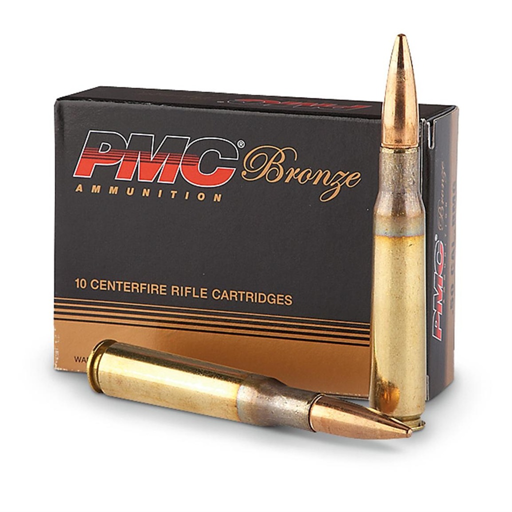 PMC Bronze .50 BMG 660Gr FMJBT 10/Box Ammunition