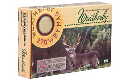 Weatherby .270 Wby Mag 130Gr Spire Point 20/Box Ammunition