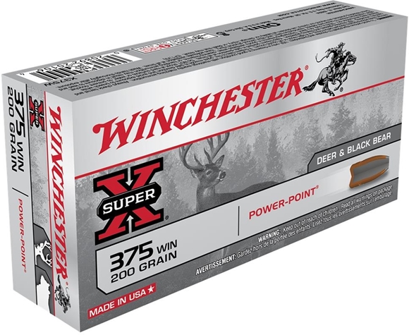 Winchester SuperX .375 Win 200Gr Power-Point 20/Box Ammunition