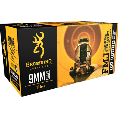 [BROW-B191800094] Browning 9mm 115Gr FMJ 100/Box Ammunition