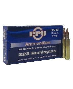 [PPU0-A-188] PPU .223 Rem 55Gr FMJBT 20/Box Ammunition